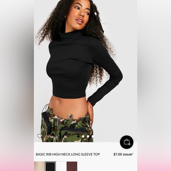 BASIC RIB HIGH NECK LONG SLEEVE TOP bundle - Picture 3 of 11